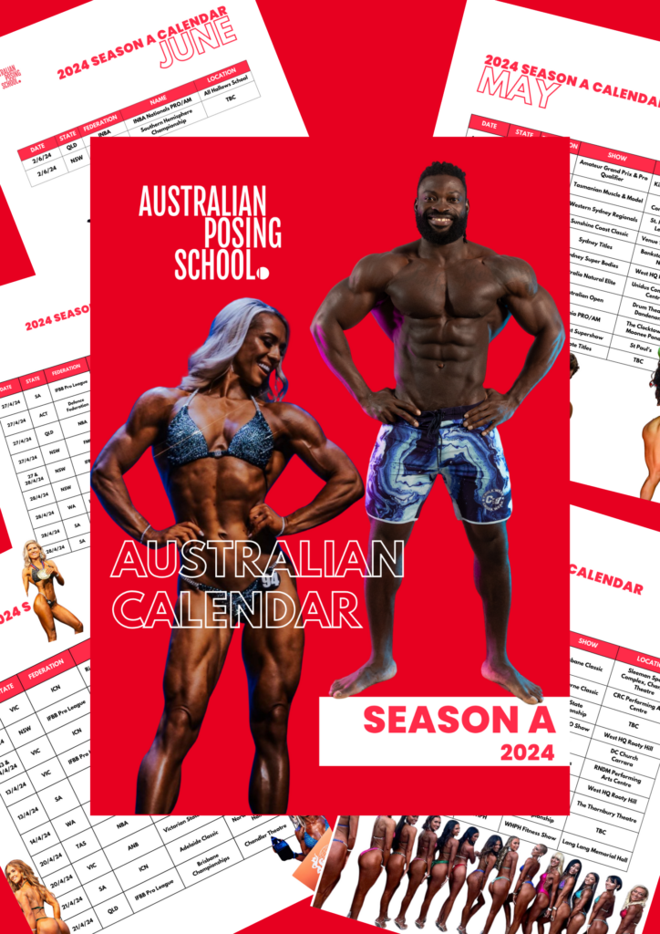 Season A 2024 Australian Bodybuilding Calendar Australian Posing School